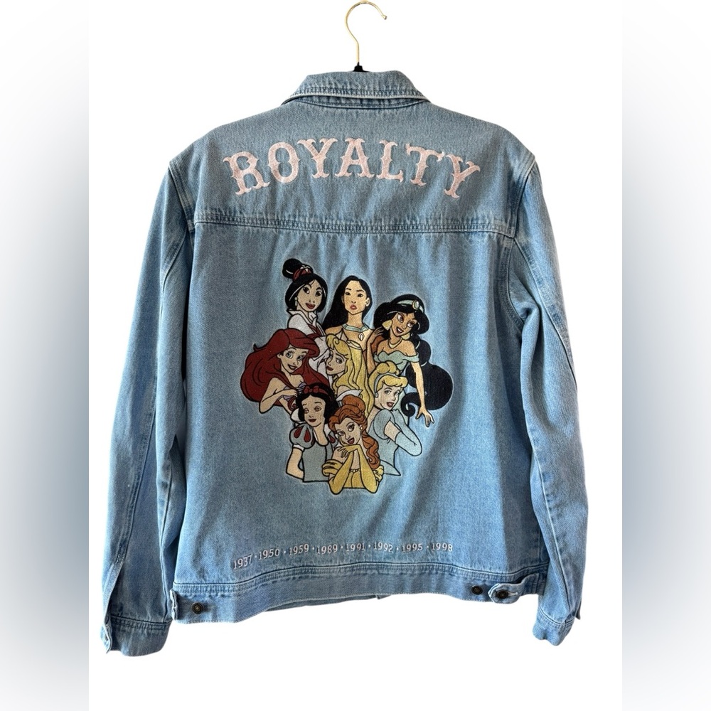 Vintage 90’s  Disney Royalty Denim Jacket with Princess Design size XL - Picture 2 of 15